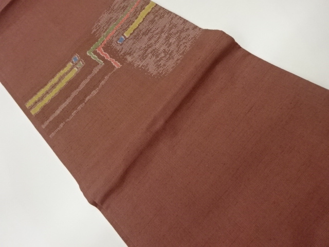 抽象線模様名古屋帯